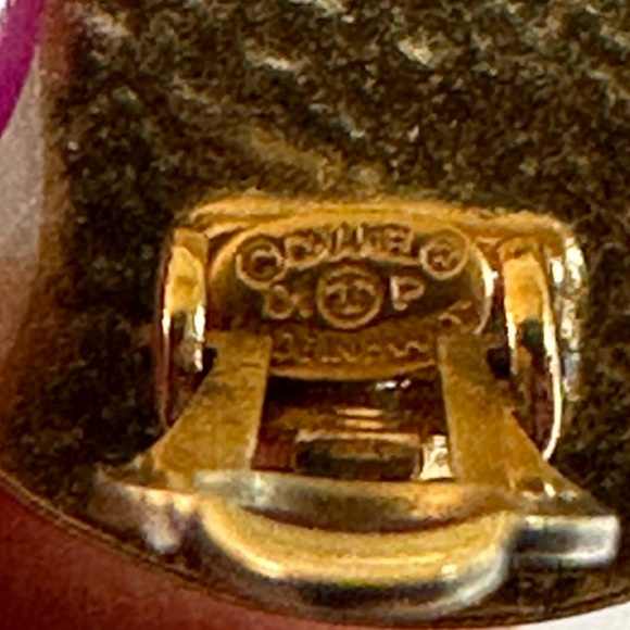 CHANEL Gold and Enamel Earrings w/ COA clip on, CHANEL Box, unbranded chain - Picture 12 of 13